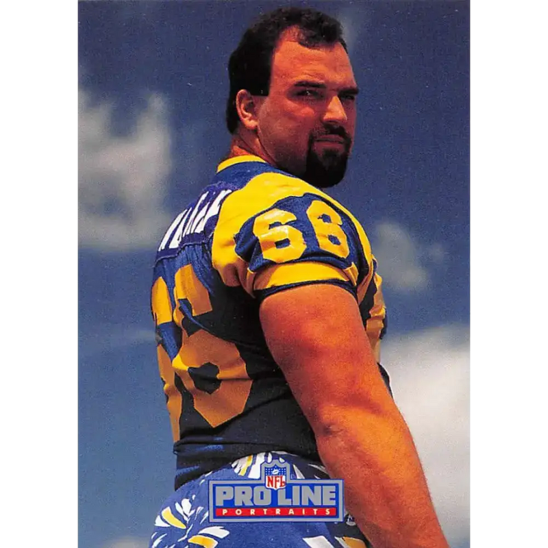 1991 Pro Line Portraits #129 Tom Newberry EX-NM Los Angeles Rams Football Card - Football Card Single