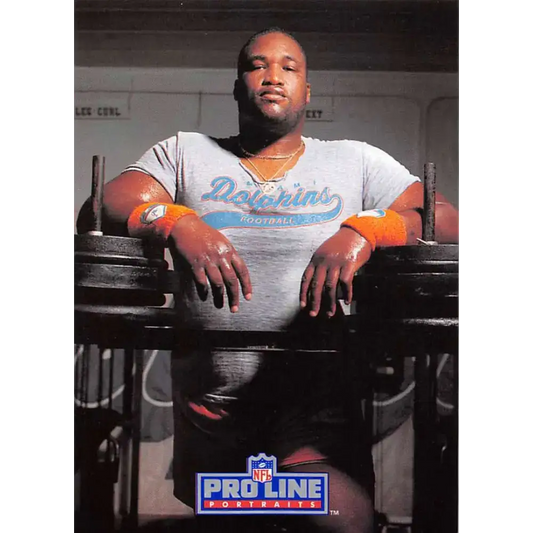 1991 Pro Line Portraits #130 Keith Sims EX-NM Miami Dolphins Football Card - Football Card Single