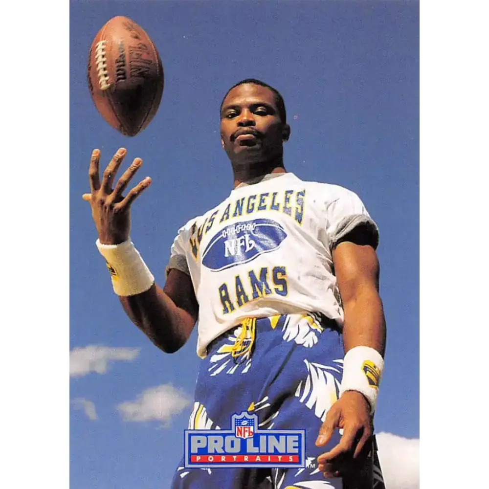 1991 Pro Line Portraits #14 Willie Anderson EX-NM Los Angeles Rams Football Card - Football Card Single