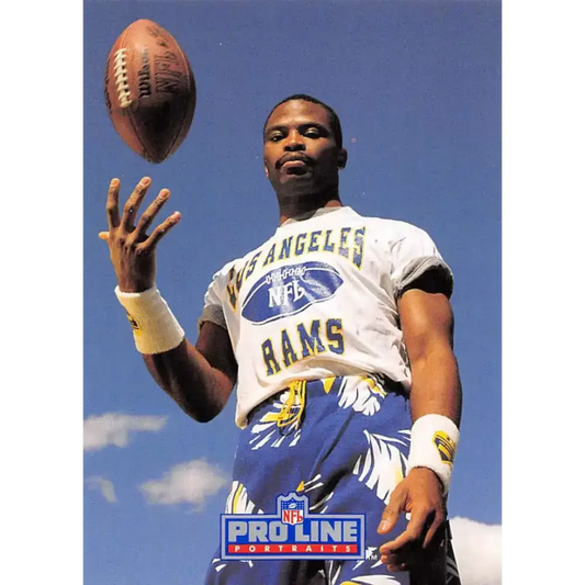 1991 Pro Line Portraits #14 Willie Anderson EX-NM Los Angeles Rams Football Card - Football Card Single