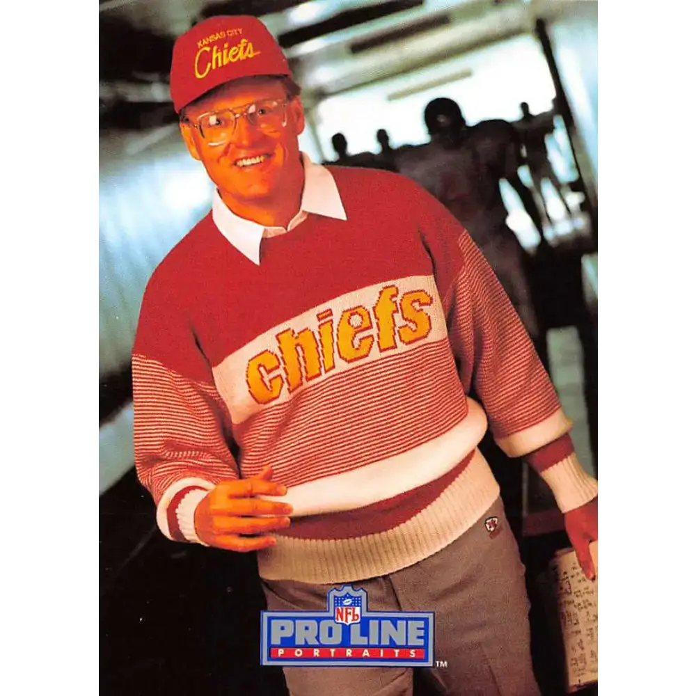 1991 Pro Line Portraits #181 Marty Schottenheimer EX-NM Kansas City Chiefs Football Card - Football Card Single