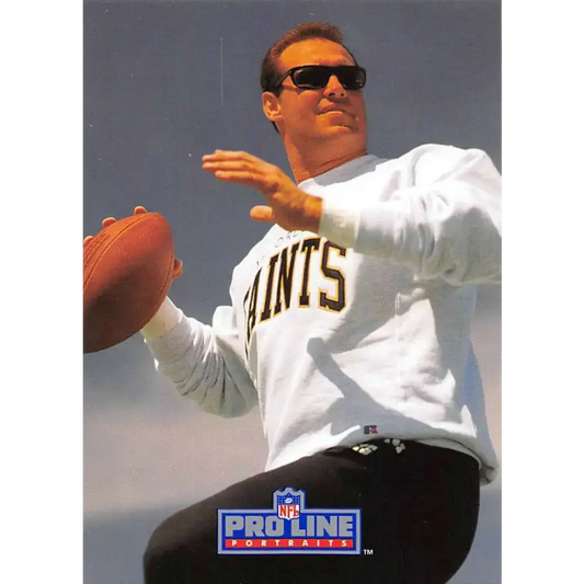 1991 Pro Line Portraits #198 John Fourcade EX-NM New Orleans Saints Football Card - Football Card Single