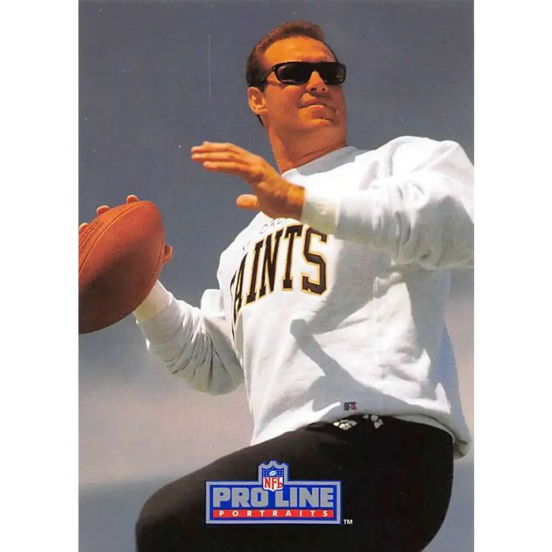 1991 Pro Line Portraits #198 John Fourcade EX-NM New Orleans Saints Football Card - Football Card Single