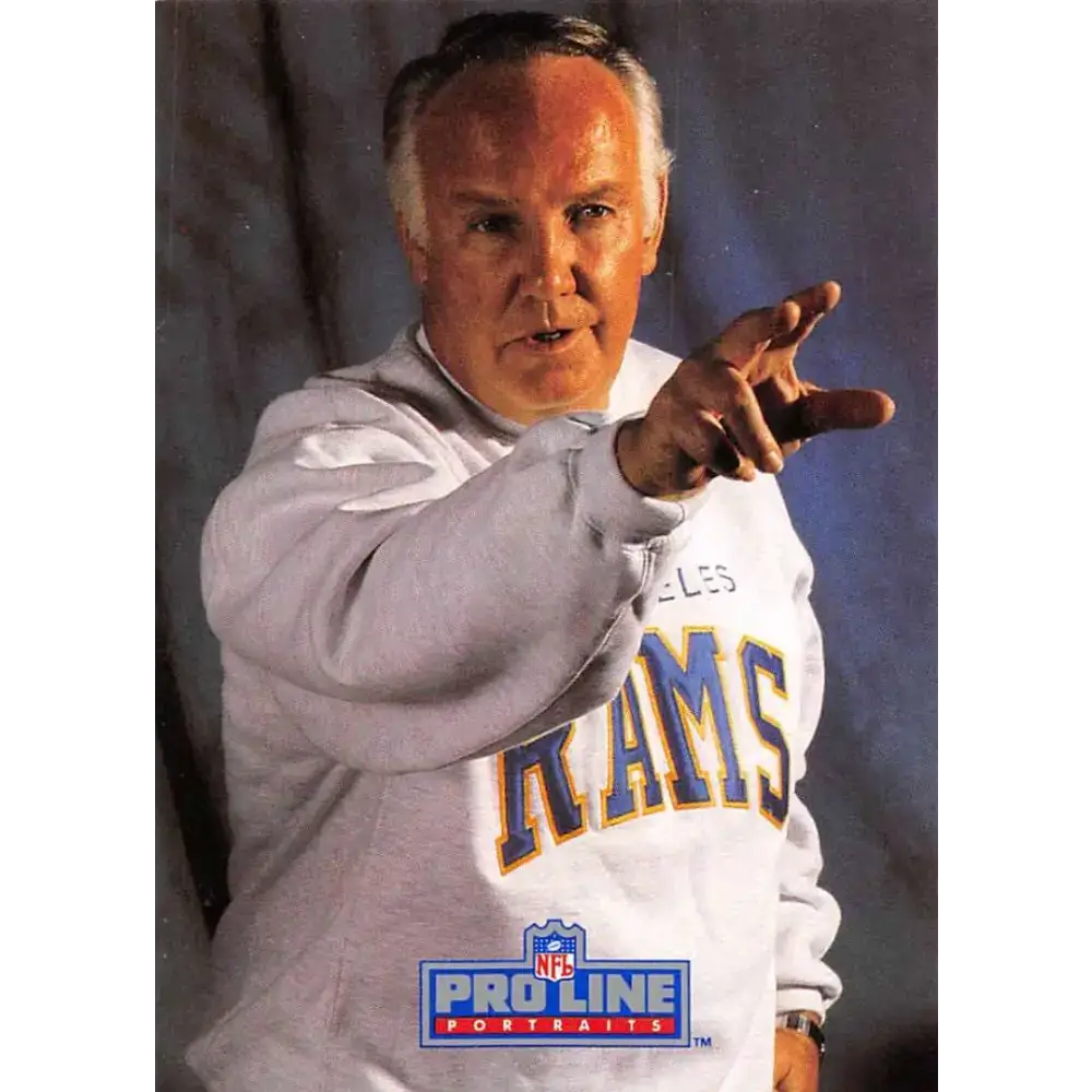 1991 Pro Line Portraits #216 John Robinson EX-NM Los Angeles Rams Football Card - Football Card Single
