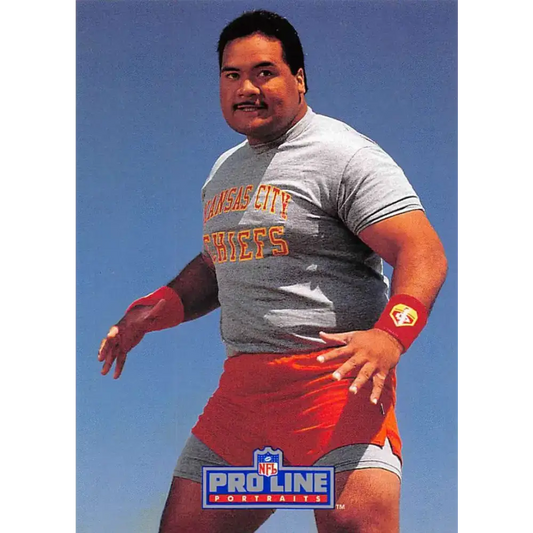 1991 Pro Line Portraits #219 Dan Saleaumua EX-NM Kansas City Chiefs Football Card - Football Card Single