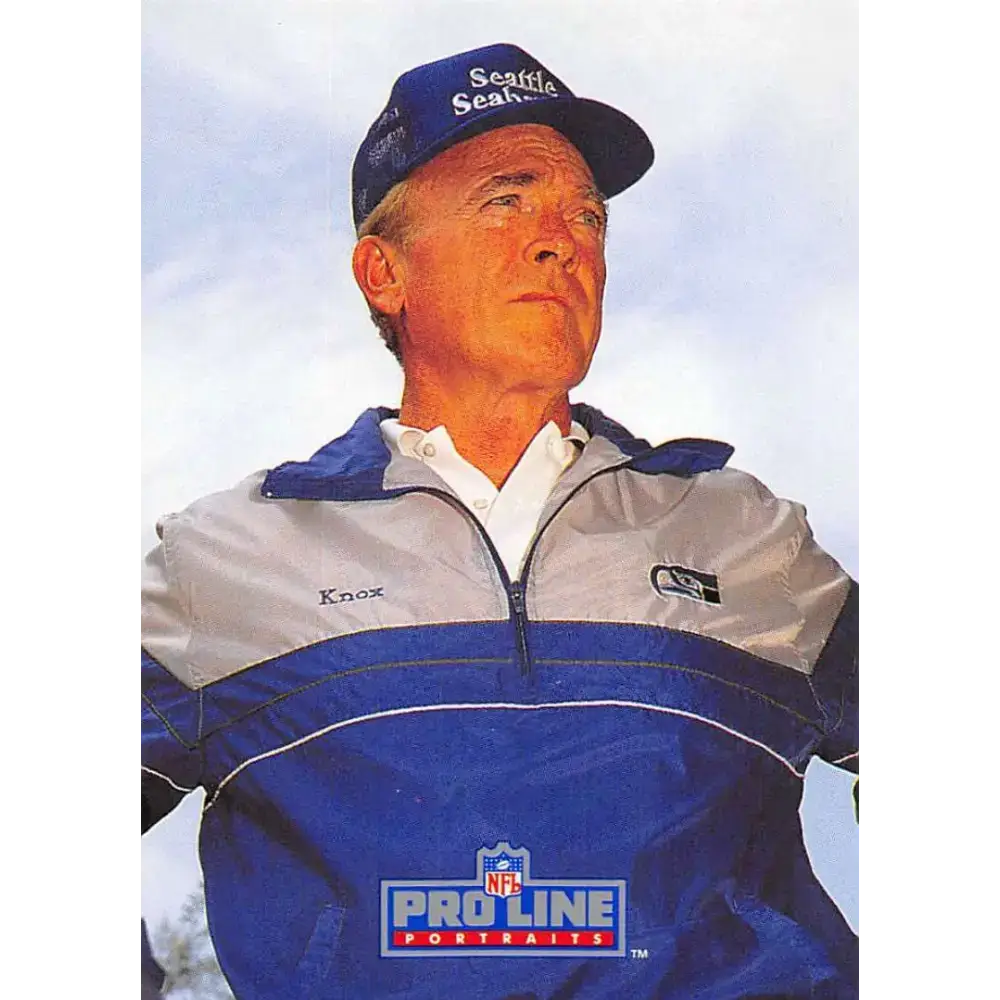 1991 Pro Line Portraits #249 Chuck Knox EX-NM Seattle Seahawks Football Card - Football Card Single
