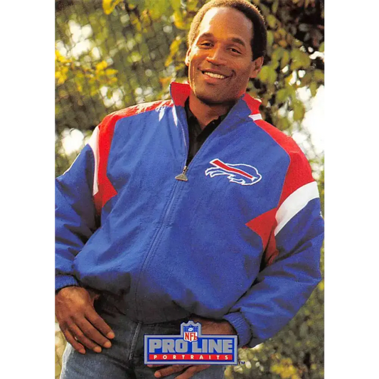 1991 Pro Line Portraits #28 O.J. Simpson EX-NM Buffalo Bills Football Card - Football Card Single