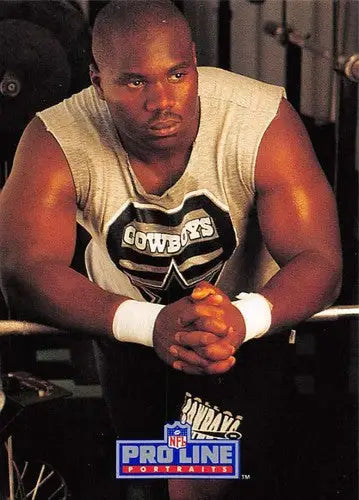 Football player in Cowboys apparel from 1991 Pro Line Portraits Rookie collection
