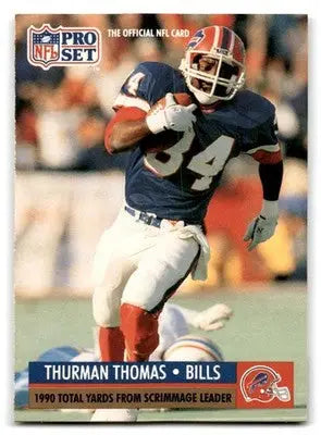 1991 Pro Set #13 Thurman Thomas - Football Card Single