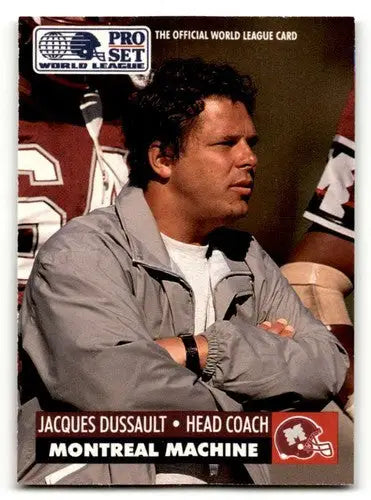 1991 Pro Set #15 Jacques Dussault Montreal Machine Football Cards EX ID:61215 - Football Card Single