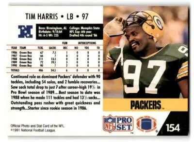 1991 Pro Set #154 Tim Harris - Football Card Single