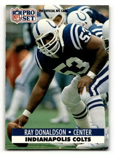 Ray Donaldson Indianapolis Colts football card from 1991 Pro Set #176