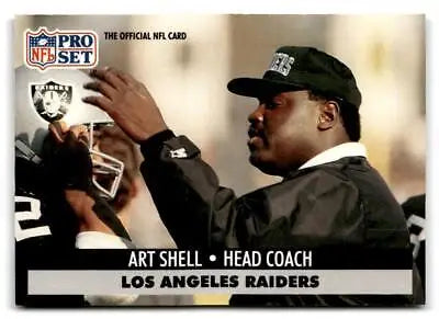 Art Shell football card from 1991 Pro Set trading cards collection