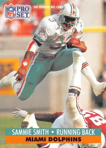 1991 Pro Set #213 Sammie Smith NM Near Mint Dolphins ID:23586 - Football Card Single