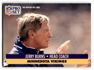 1991 Pro Set #225 Jerry Burns - Football Card Single