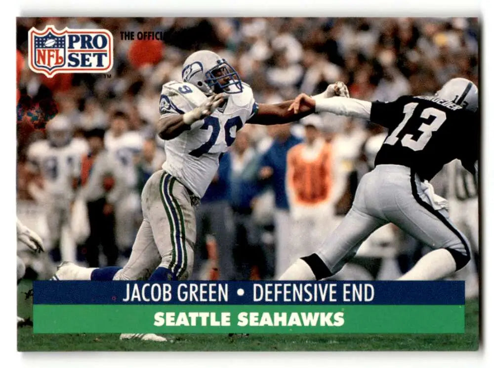 1991 Pro Set #228 Jacob Green Seattle Seahawks Football Cards EX/NM ID:63140 - Football Card Single