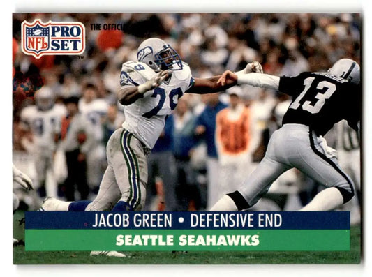 1991 Pro Set #228 Jacob Green Seattle Seahawks Football Cards EX/NM ID:63140 - Football Card Single