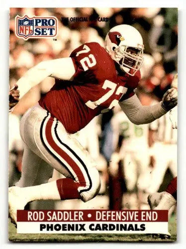 Rod Saddler Phoenix football card from 1991 Pro Set, Saddler Phoenix Cardinals collectible