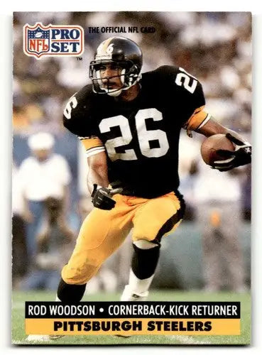 Original gloss Rod Woodson football card featuring Rod Woodson Pittsburgh Steelers player
