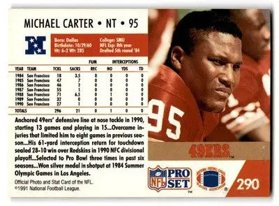 1991 Pro Set #290 Michael Carter - Football Card Single