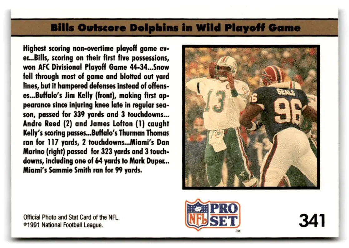 1991 Pro Set #341b Buffalo Rolls On - Football Card Single