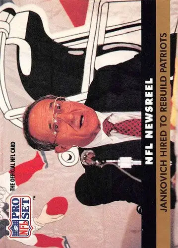 1991 Pro Set #344 Jankovich Hired to Rebuild Patriots NEW NM Near Mint ID:23659 - Football Card Single