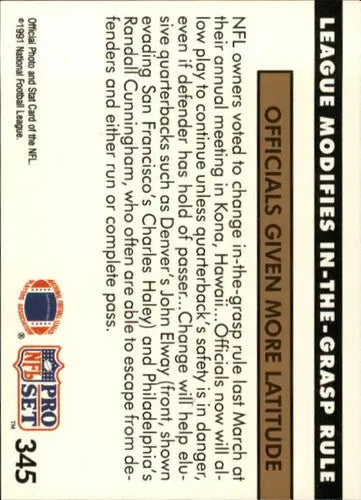 1991 Pro Set #345 John Elway NM-MT Broncos ID:9635 - Football Card Single