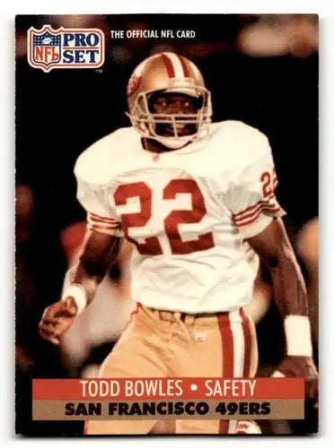 Original gloss Todd Bowles football card featuring 49ers football team in excellent condition