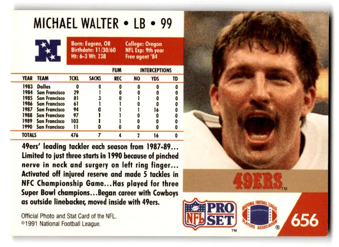 1991 Pro Set #656 Michael Walter - Football Card Single