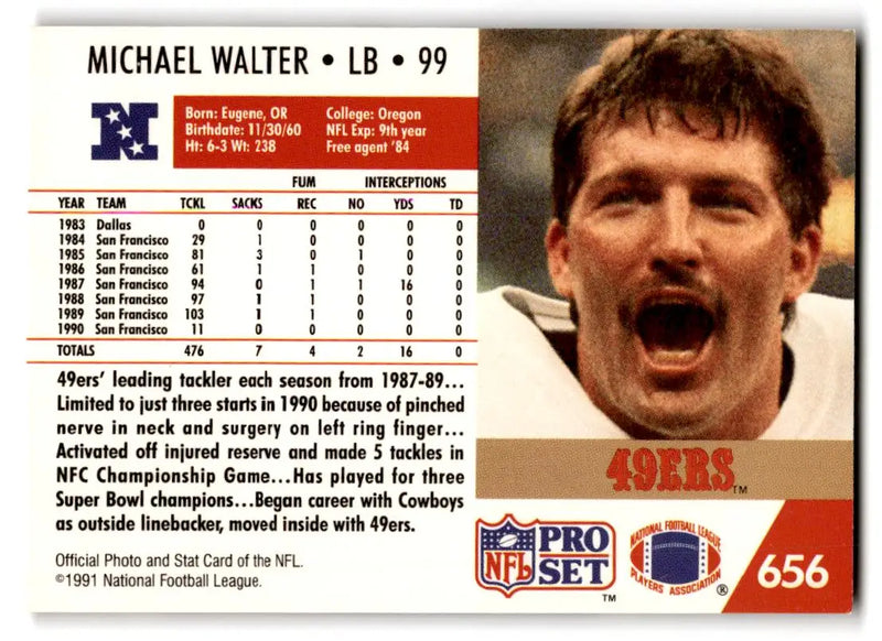 1991 Pro Set #656 Michael Walter - Football Card Single