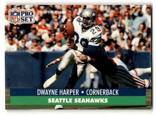 Dwayne Harper Seattle Seahawks football card from 1991 Pro Set #662