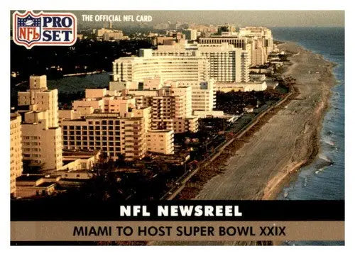 1991 Pro Set #687 Miami EX/NM Dolphins Host Super Bowl XXIX - Football Card Single