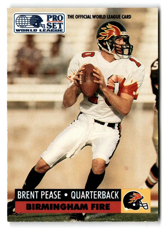 1991 Pro Set #8 Brent Pease World League Collectibles (WLAF Inserts) - Football Card Single