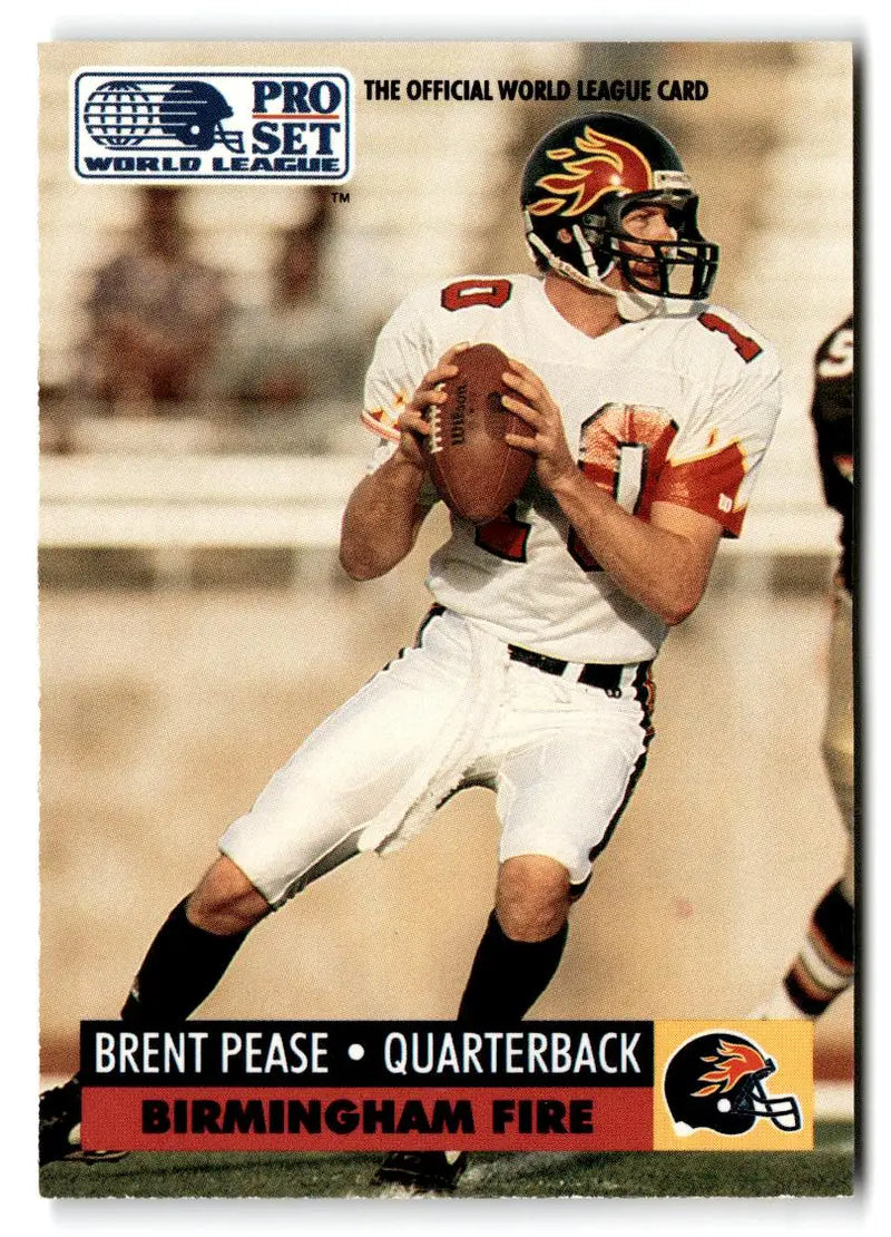1991 Pro Set #8 Brent Pease World League Collectibles (WLAF Inserts) - Football Card Single