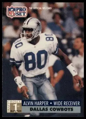 1991 Pro Set Alvin Harper RC 741 Dallas Cowboys