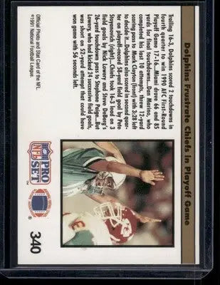 1991 Pro Set Dan Marino #340 Football - Football Card Single