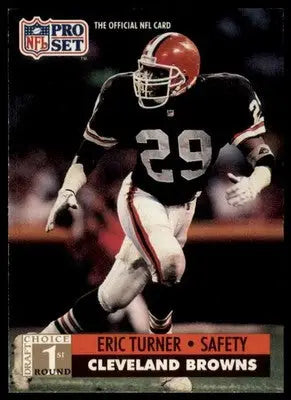 1991 Pro Set Eric Turner RC 731 Cleveland Browns