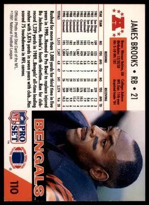 1991 Pro Set James Brooks 110 Cincinnati Bengals