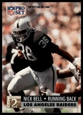1991 Pro Set Nick Bell RC 772 Los Angeles Raiders