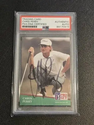 1991 Pro Set PGA Tour #137 Chris Perry PSA Authentic Autograph - Golf Card Single