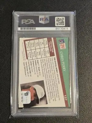 1991 Pro Set PGA Tour #137 Chris Perry PSA Authentic Autograph - Other