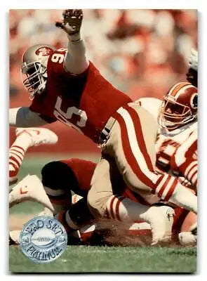 Football players in action from 1991 Pro Set Platinum #108 Michael Carter card