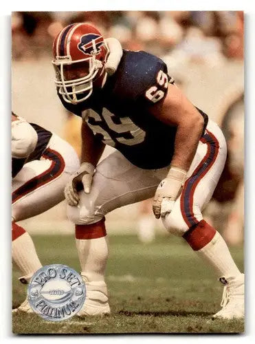 Original gloss football player stance on 1991 Pro Set Platinum Will Wolford card