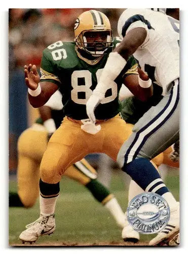 Original gloss of Green Bay Packers football card featuring Ed West in Pro Set Platinum