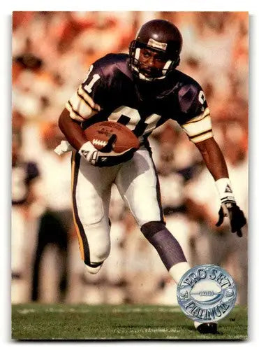 Original gloss football player running with ball in Pro Set Platinum 1991 product