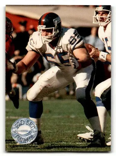 Original gloss football player in action on 1991 Pro Set Platinum Bart Oates card