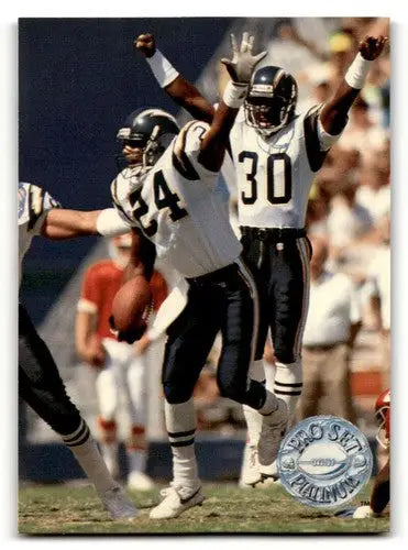 Original gloss football card from 1991 Pro Set Platinum featuring Stanley Richard San Diego Chargers