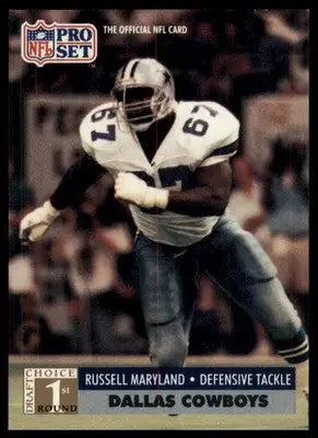 1991 Pro Set Russell Maryland 730 Dallas Cowboys