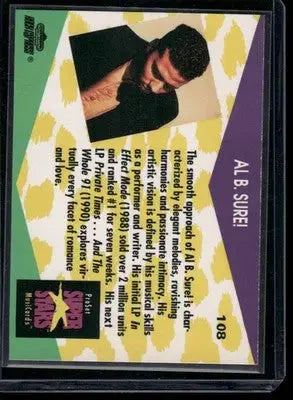 1991 Pro Set Super Stars MusiCards Al B. Sure! #108 - Other