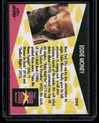 1991 Pro Set Super Stars MusiCards Eddie Money #209 - Other